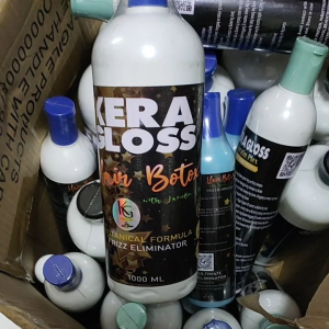 KERA GLOSS Hair Botox botanical formula frizz Eliminator  with Lanolin oil 1000ml(100%LEGIT)