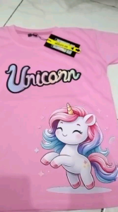 Kaos Cute Anak-Anak UNICORN Fashion Anak-Anak ter Update UNICORN Usia2-11 Tahun Kaos Anak-Anak Bahan katun 24S Size XS-XL