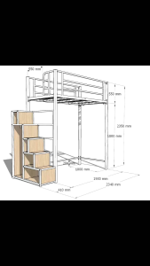 Loft bed customize singapore single size for condo/spacesaving/storage loft bed/higher ceiling condo