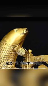 Pure copper fish ornaments carp jumping over the dragon gateabundant money for many yearsgood luck blessing纯铜鱼摆件鲤鱼跃龙门