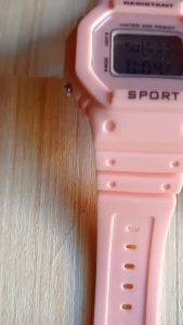 Abbasy watch Jam Tangan wanita Digital fashion Elegan kotak Tali Rubber.