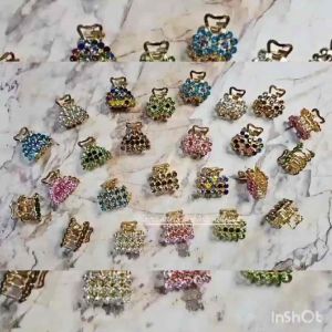 JEPIT RAMBUT PERMATA KOREA STYLE & JEPIT PONI BESI GOLD