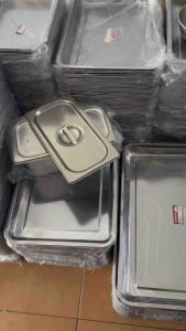 ถาดสแตนเลส แข็งแรง ทนทาน ถาดใส่อาหาร ถาดหนา 60*40cm ลึก 4.8cm และ ลึก 2cm