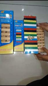 MAINAN EDUKASI EDUKATIF SUSUN BALOK KAYU STACKO STAKO ANGKA WARNA UKURAN KECIL / BESAR