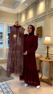 DRESS GAMIS PLUS OUTER MODE MARVELLA TERBARU BY MADEL.ID 100% ASLI REAL MASIH BANYAK MODE LAIN FAUZANA