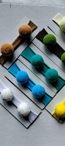 BANDO ANAK BANDANA BAYI BABY HEADBAND NYLON USA POM POM MINI