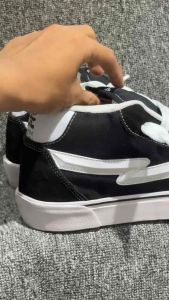EMOE - RUSSEL- MID Sneaker Pria Wanita Sepatu Casual Hitam Putih Elegan Shoes Karet