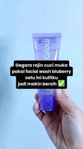 Glad2Glow Blueberry Ceramide Low pH Gel Cleanser sabun cuci muka G2G facial wash Acne