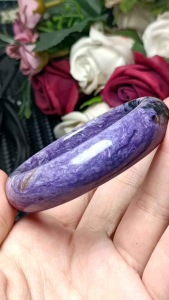 (Certificate) Charoite Bangle 53.8mm (附证书) 紫龙晶超闪龙晶老矿无高温无染色纯天然手镯53.8mm圈口