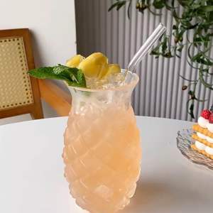แก้ว แก้วรูปทรงสับประรด แก้วใส่เครื่องดื่มรูปสับประรด ความจุ 480ml แก้วใส่เครื่องดื่มต่าง