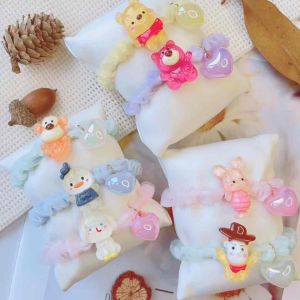 |SANTO.NE| HDXCQ004 CARTOON HAIR BAND HAIR TIES ROMANTIC CUTE 卡通纱圈 可爱 浪漫
