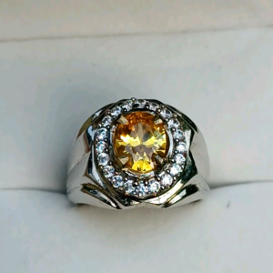 CINCIN BATU YELLOW TOPAS OVAL CUTTING MINIMALIS