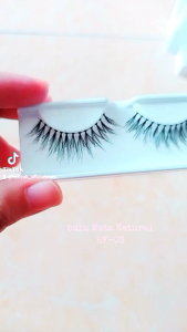 Bulu Mata Natural Hf-03 isi 1 Pasang Ecer Gratis Tutup Mika