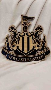 ป้ายตกแต่งแขวนผนัง นิวคาสเซิล Newcastle ลายไม้เคลือบเงา-3D