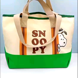 TAS SNOOPY / TAS 2 IN 1 SNOOPY / TAS TENTENG SNOOPY / TAS IMPORT SNOOPY / TAS CANVAS SNOOPY IMPORT