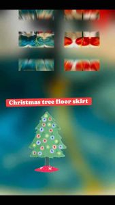 Christmas tree skirt round plain satin 60cm & 90cm for Decorations
