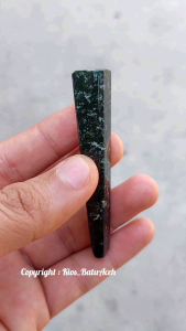 Aksesoris Batu Giok Black Jade Loreng Original Asli Aceh Petak Cutting