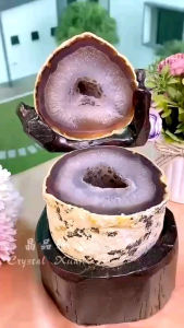 【现货】玛瑙聚宝盆摆件 2.5KG x 22CM高 x 10CM宽 |Agate Wealth Bowl