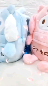 Tas Ransel Boneka Kaki Tangan Depan Resleting Bulu Karakter Tas Boneka