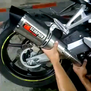 Knalpot Scorpion [Free Dbkiller] PNP Vixion CBR150 NewCB GSX R15 Fu Sonic Bison Tiger VERZA Megapro thunder GSX Scorpio Pulsar 200NS PCX Aerox Nmax Vario Beat dll