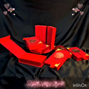 KOTAK ANGPAO SHUANG XI GLITTER IMPORT PREMIUM / BOX ANGPAU NIKAH SANGJIT / KOTAK MERAH LAMARAN PERNIKAHAN / WEDDING RED BOX / ABK981516