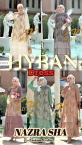 (9.1) MDLY HIRAN DRESS  Baju Gamis dress Wanita Muslimah Hyran Dress by Mdly. Nazra Sha