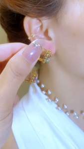 (Bebas beli 2 dapat bonus) H-Girl888 COD A53 Anting bulat Zircon pesta cakep titanium wanita Korea