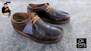 ส่งฟรี 8.5Us 26Cm 41.5Eu รองเท้า Clarks OriginalsWallabe loafers Pre-owned Authentic