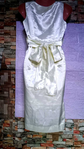 Preloved Gown Dress Sleeveless with Removable Belt