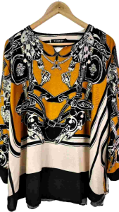 Atasan BLus Oversize Motif Rayon Branded Viral BIG SIZE JUMBO PREMIUM Terbaru Kekinian LD 110 120 130 CM 4761#