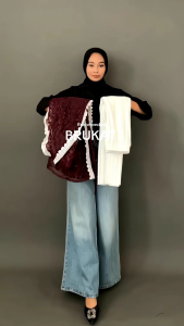 Yeril Outer Tunik Brocade Gardenia | Outer Jumbo | Outer Lebaran | Outer Kondangan |