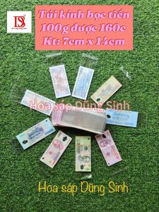 [ A100 ] Túi kính bọc tiền để  bó hoa tiền kích thước 7cm x 14cm  bao kính trong suốt có dán miệng