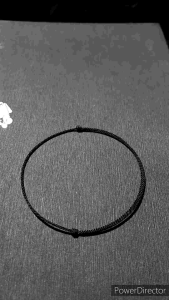 Gelang polos 07mm original premium hitam / merah / putih elegan simple couple