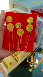 Bros renceng tiga logam kuningan lapis emas