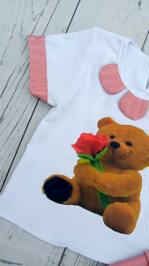 Setelan Celana Kuping Anak Perempuan Kekinian Usia 1-7Tahun Bahan Knit Hornet
