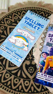 Personalized Spelling Tablet Spelling Booklet - Customizeable Available In Tape Bind and Spring Bind 50 Leaves
