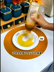 AJW2295 Botol Tempat Minyak Isi Ulang Dengan Model Botol Tekan Tempat Cuka Serbaguna