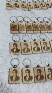 Personalized Wooden Keychain Back to Back Custom Laser Engraved Photo & Text Durable Beech Wood Compact Lightweight Perfect Gift 3cm x 5.5cm #laserengraved #customengraving