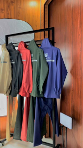 Jas Hujan Raincoat Pria Wanita Celana Full Sealer Bahan Karet Pvc 0.25 Lentur Tebal anti rembes