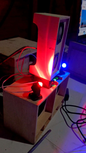 1 set soundminiatur 3inc + lampu beam (siap bunyi)
