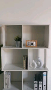 Best SONATA BS-8000 TV Hall Cabinet/Divider/Display Cabinet(White/Wenge/Grey Oak)