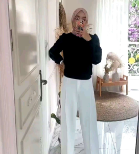 Celana Highwaist Anti Kusut - Trousers Kantor Formal / Casual