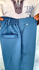 CELANA SERAGAM SEKOLAH ABU ABU PINGGANG KARET