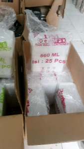(25 Set) Thinwall Rectangle Food Container 650ml