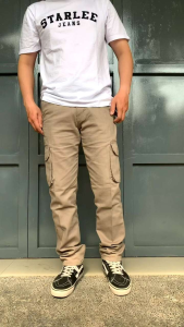 Celana Panjang Cargo Pria tactical kimpol saku samping Cowok Laki-laki Street Slimfit Premium Import Fashion Pria Terlaris