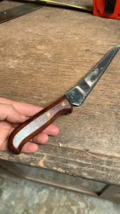 มีดหั่นผักของสวีเดน มีดหั่นขนมปัง ด้ามไม้ เก่า Karlsson & Nilsson