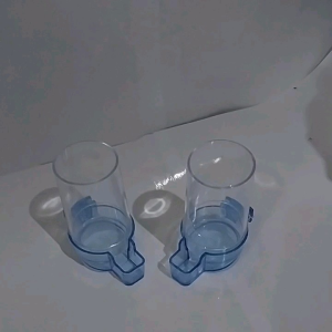 Dispenser Makan dan Minum Burung Tabung Anti Tumpah Mangkuk Burung 1 Set Isi 2
