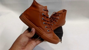 Sepatu Anak Kulit Warna Brown Gum Sneakers Anak Laki-Laki Perempuan