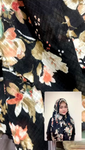 JILBAB SEGI EMPAT BAHAN DOBBY/WAFFLE MOTIF (NEW)