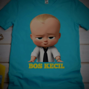 Kaos baju anak karakter BABY BOSS KECIL cotton premium free nama
